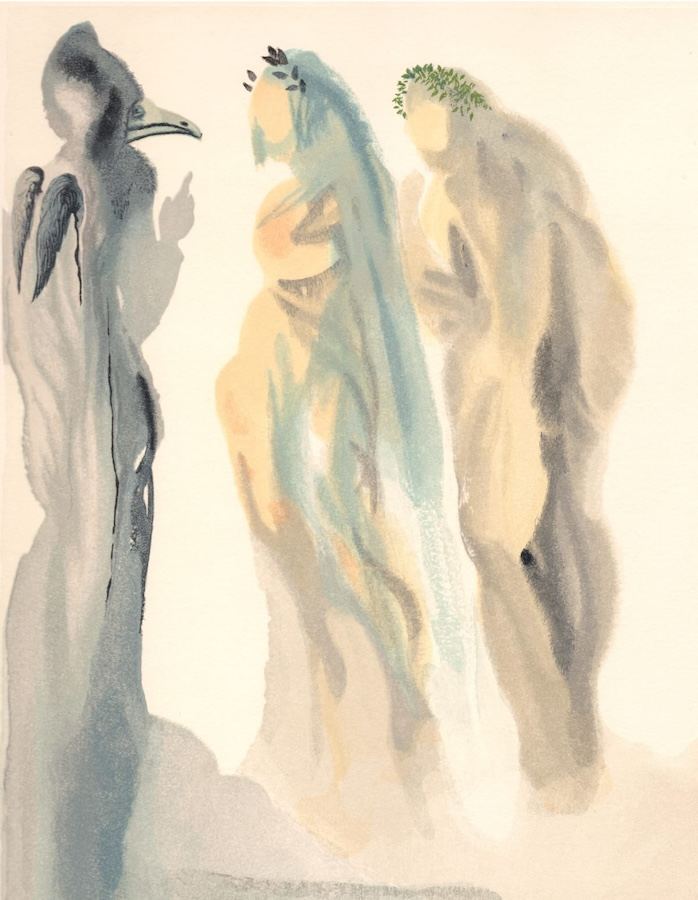 Salvador Dalí, Paradise Canto 9: The Bishop cum Trubadour