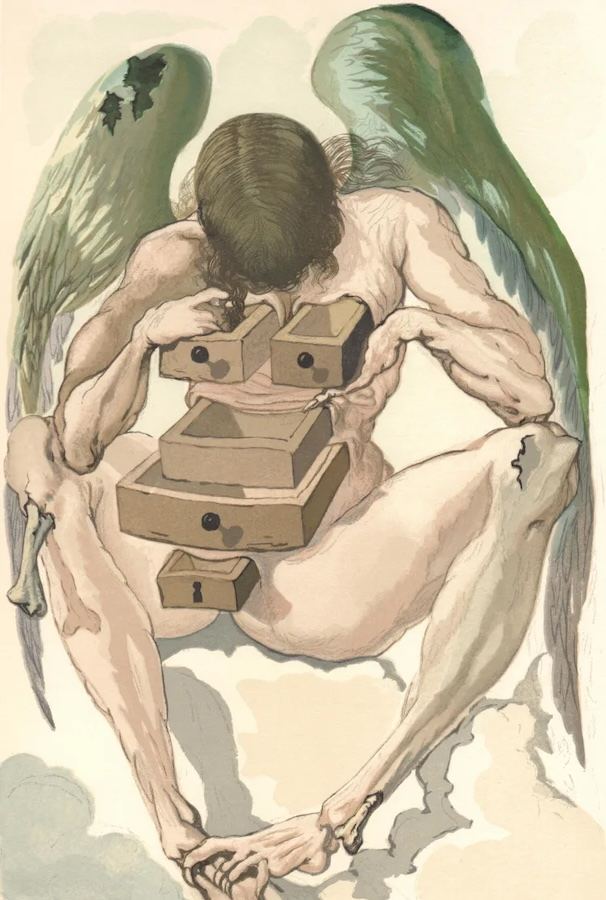 Salvador Dalí, Purgatory Canto 1: The Fallen Angel