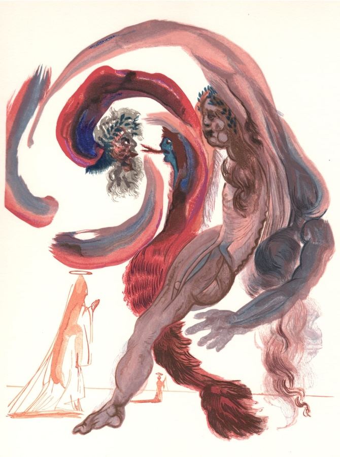 Salvador Dalí, Purgatory Canto 18: The Fourth Terrace